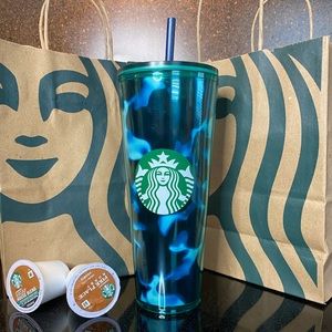🐢STARBUCKS🐢 Blue/Green Tortoiseshell Tumbler